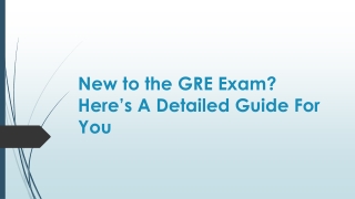 A Complete Guide of GRE Exam For You