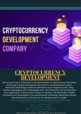 Cryptocurrency Development | Crypto Developers