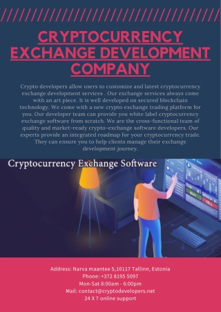 Cryptocurrency Exchange Development Company | Crypto Developers