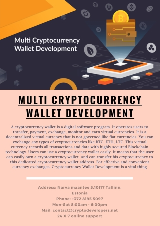 Multi Cryptocurrency Wallet Development | Crypto Developers