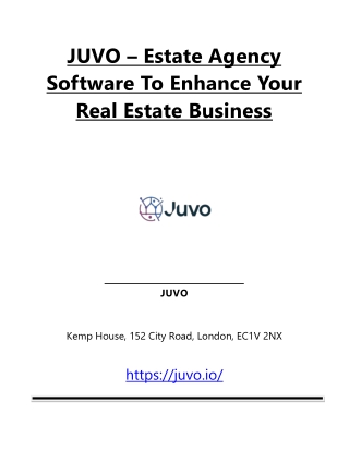 Juvo - Letting Agent Software To Enhance Your Real Estate Business