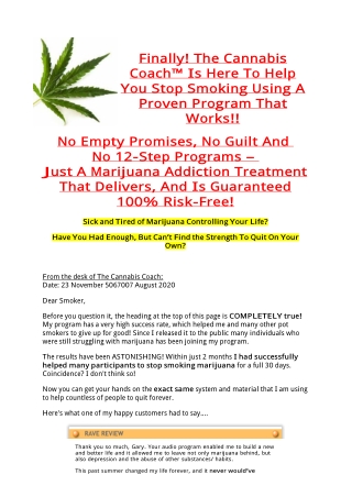 Quit Smoking Marijuana Easily, Without Withdrawals And Cravings