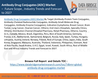 Antibody Drug Conjugates (ADC) Market – Future Scope,Industry Trends and Forecast to 2027