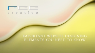 Important Website Designing Elements You Need to Know