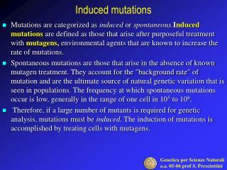 Induced mutations