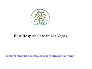 Best Hospice Care in Las Vegas at Nevada