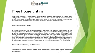 Free House Listing