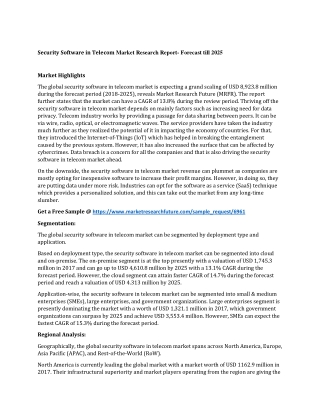 Security Software in Telecom Market Research Report- Forecast till 2025