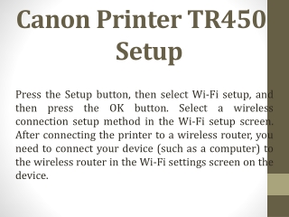 Canon Printer TR4500 Setup | Exceltech Guru