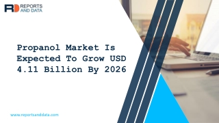 Propanol Market Set for Rapid Growth forecast 2020-2027