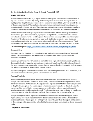 Service Virtualization Market Research Report- Forecast till 2025