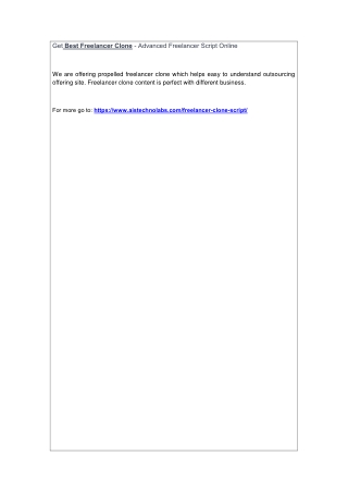 Get Best Freelancer Clone - Advanced Freelancer Script Online