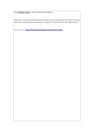 Get Top Etsy Clone - Clone Script for Etsy Store