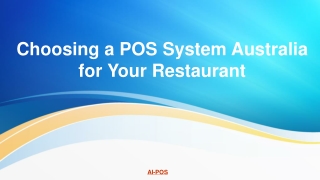 Choosing a POS System Australia for Your Restaurant