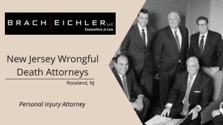 Roseland Wrongful Death Attorneys - Brach Eichler Trial Lawyers 