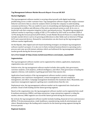 Tag Management Software Market Research Report- Forecast till 2025
