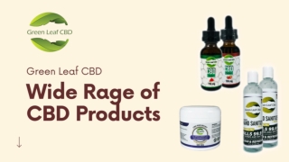 Product Categories for CBD Products at Green Leaf CBD