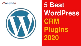 5 Best WordPress CRM Plugins 2020