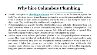 Why hire Columbus Plumbing _ plumber Columbus