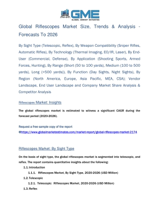 Global Riflescopes Market Share, Trends and Analysis-Forecasts 2026