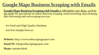 Google Maps Business Scraping With Emails