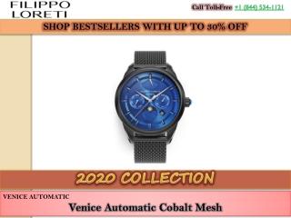 Filippo Loreti Reviews: Venice Automatic Cobalt Mesh