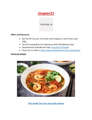 Chapter21 Café Restaurant Camberwell, VIC - 5% off
