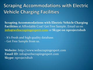 Scraping Accommodations with Electric Vehicle Charging Facilities