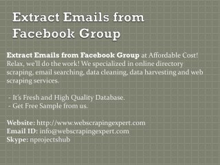 Extract Emails from Facebook Group