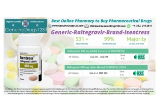 Isentress Raltegravir 400, 600 mg Tablets Medication Online | #GenuineDrugs123