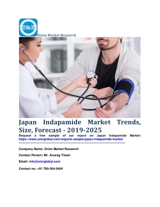 Japan Indapamide Market Trends, Size, Forecast - 2019-2025