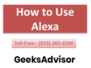 How to Use Alexa