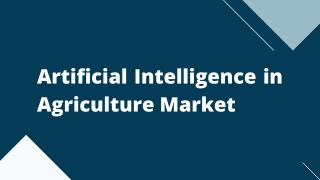 Artificial Intelligence in Agriculture Market Opportunities and Forecast, 2020-2027