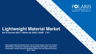 Lightweight Materials Market Worth $237.1 Billion by 2026 | CAGR: 7.9%