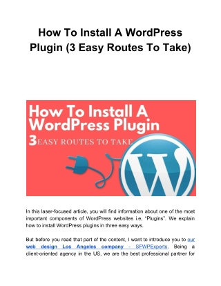 How To Install A WordPress Plugin (3 Easy Routes To Take)