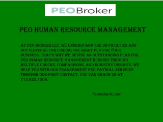 Peobrokerllc.com - PEO Human Resource Management