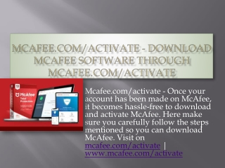 McAfee.com/activate - Download and Activate McAfee Product Online