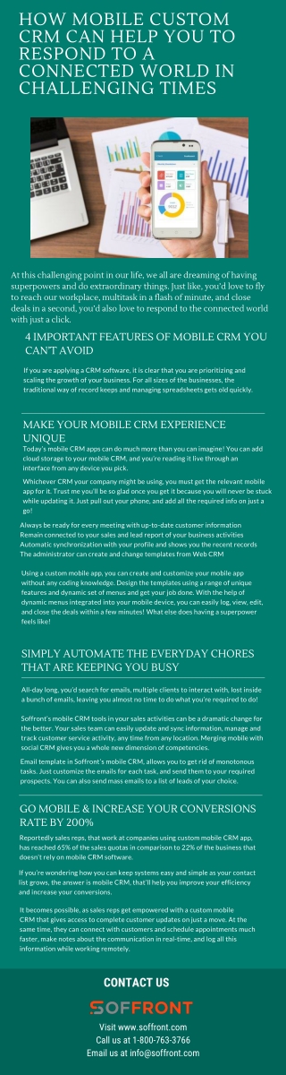 How mobile custom CRM can help you to respond to a connected world in challenging times