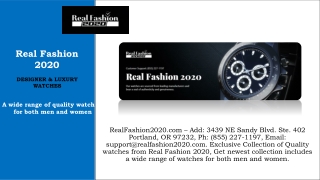 RealFashion2020 - 3439 NE Sandy Blvd. Ste. 402 Portland, OR 97232