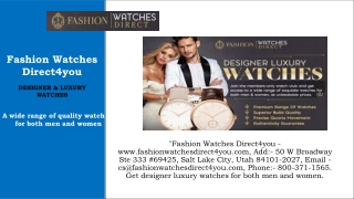 FashionWatchesDirect4you.Com - 800-371-1565