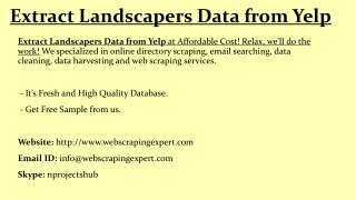 Extract Landscapers Data from Yelp