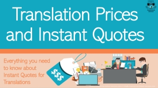 Translation Prices and Instant Quotes
