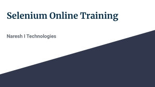 Selenium Online Training