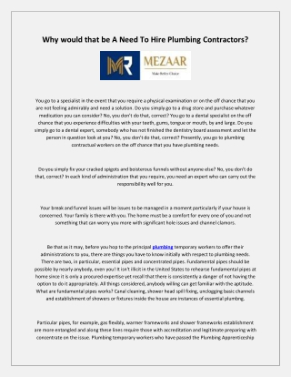 Emergency plumber Dubai|mezaar.ae