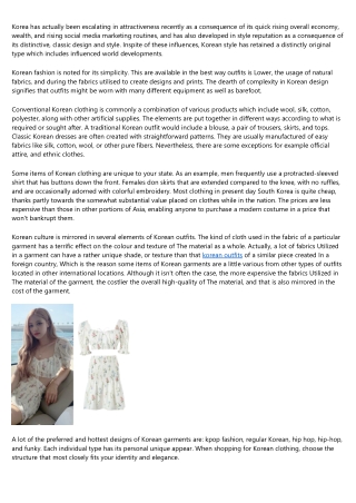korean clothes: The Good, the Bad, and the Ugly