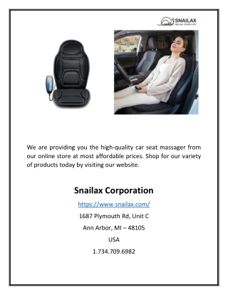 Car Seat Massager | Snailax