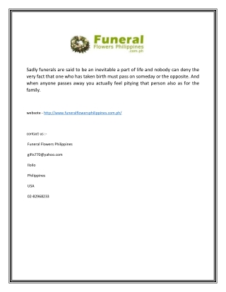 Send Flowers To Pampanga Philippines | Funeralflowersphilippines.com.ph