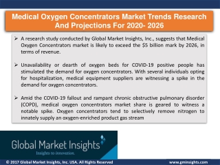 Medical oxygen concentrators industry analysis research and trends report for 2020- 2026