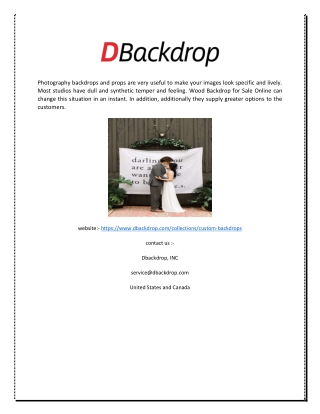 Shop Custom Photo Backdrop | Dbackdrop