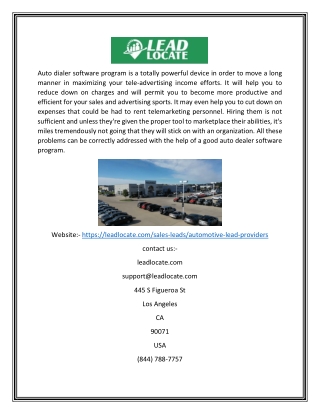Automotive Lead Providers | Leadlocate.com